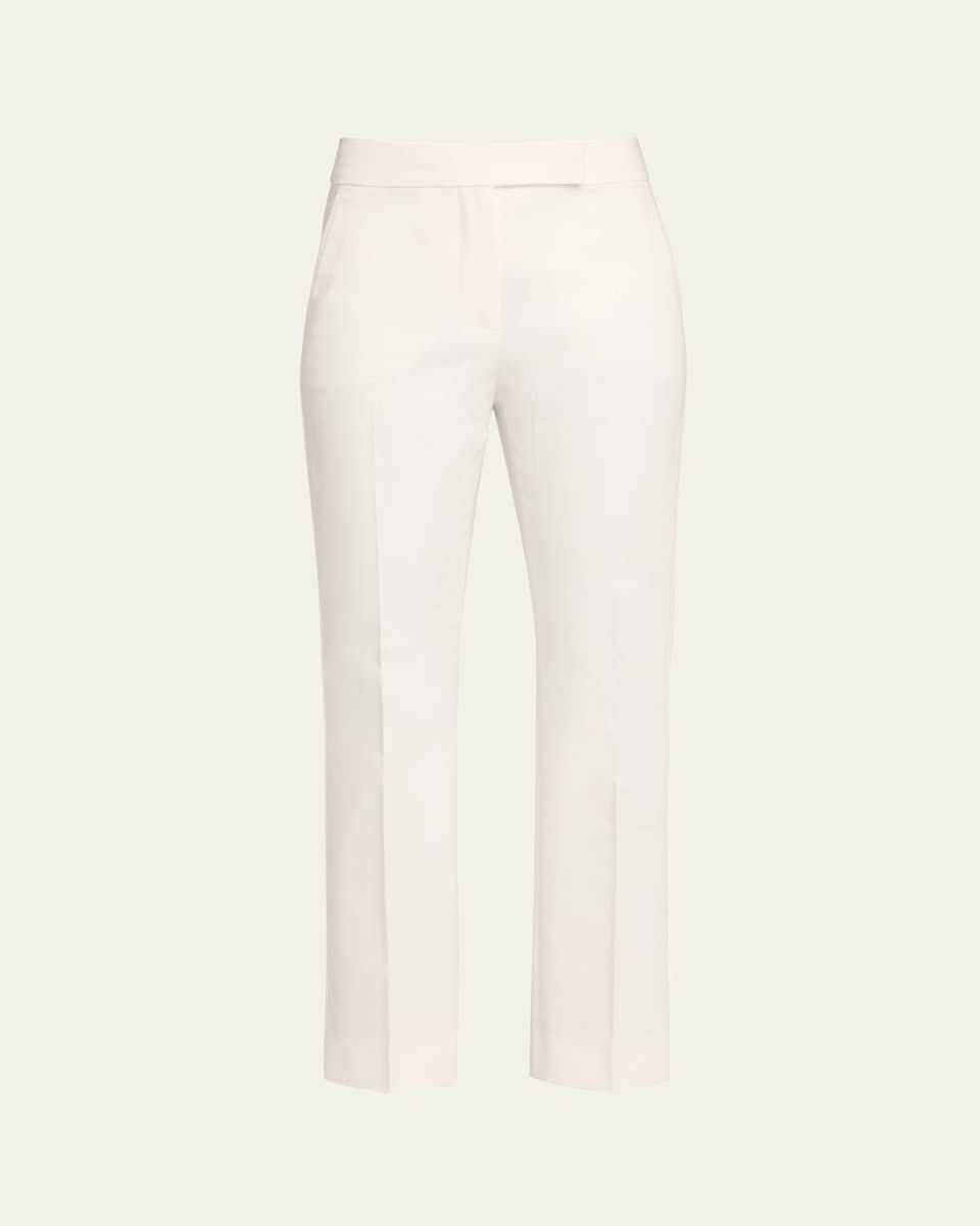 Okra Cropped Cotton Stretch Pants